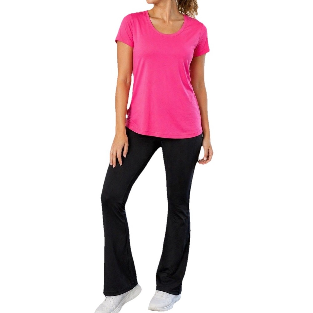 Sport Tek & Avia Set M Pink Top Black Leggings Bundle Yoga Gym Activewear